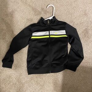Nike Black Track Jacket with neon green and White Stripes toddler 6